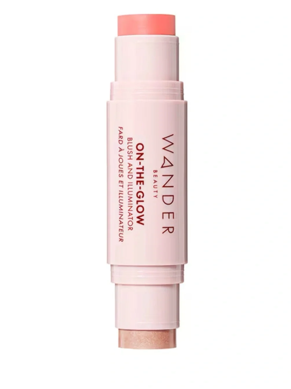 Wander Beauty On-The-Glow Blush & Illuminator, a dual-ended cream stick for lips